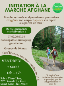 Lire la suite à propos de l’article INITIATION A LA MARCHE AFGHANE
