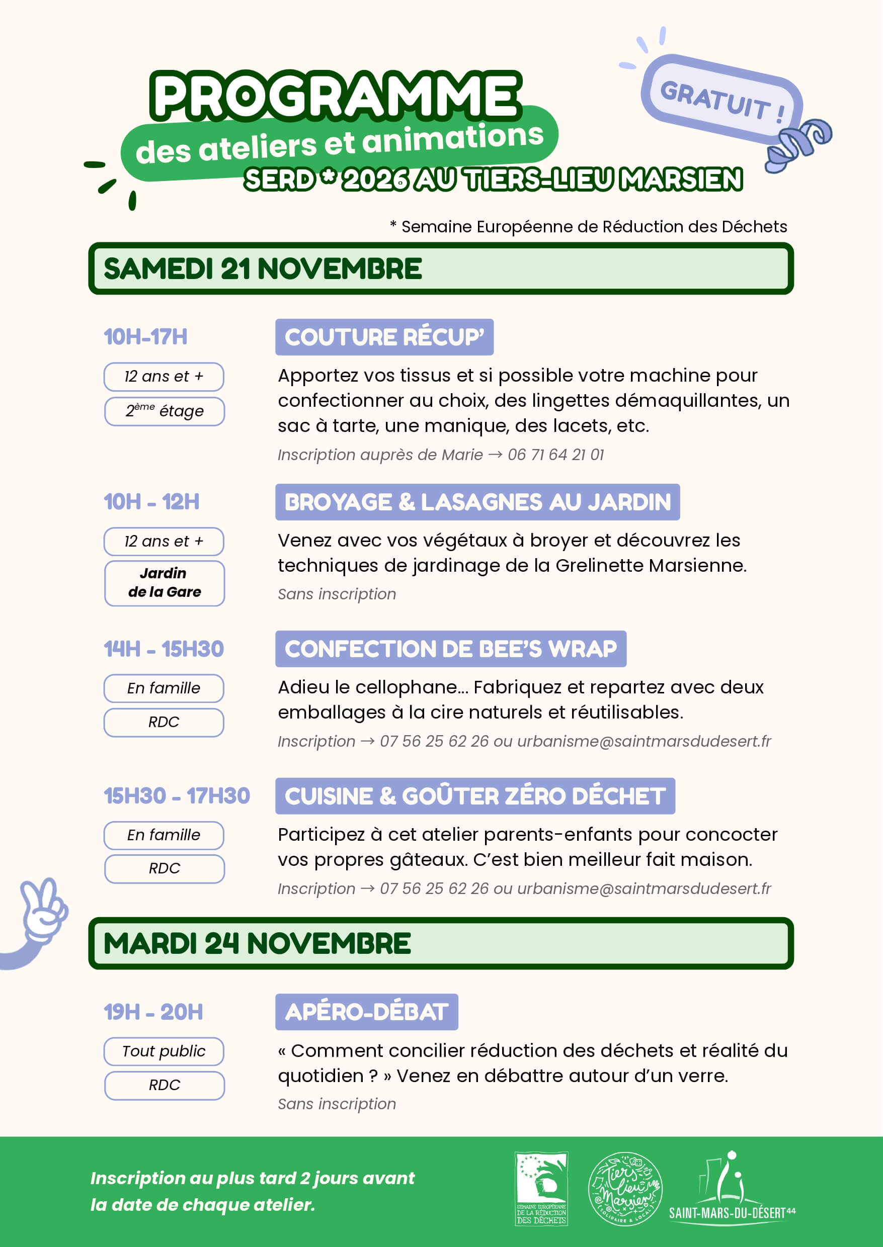 EN NOVEMBRE, ON APPREND À RÉDUIRE NOS DÉCHETS ! - Atelier couture récup’