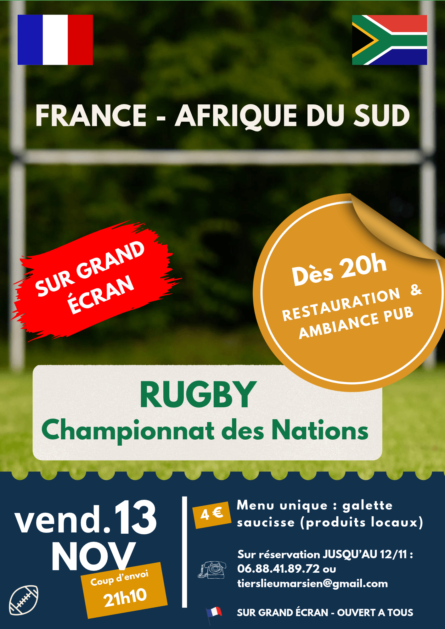 RUGBY CHAMPIONNAT DES NATIONS - RETRANSMISSION DES MATCHES DU XV DE FRANCE